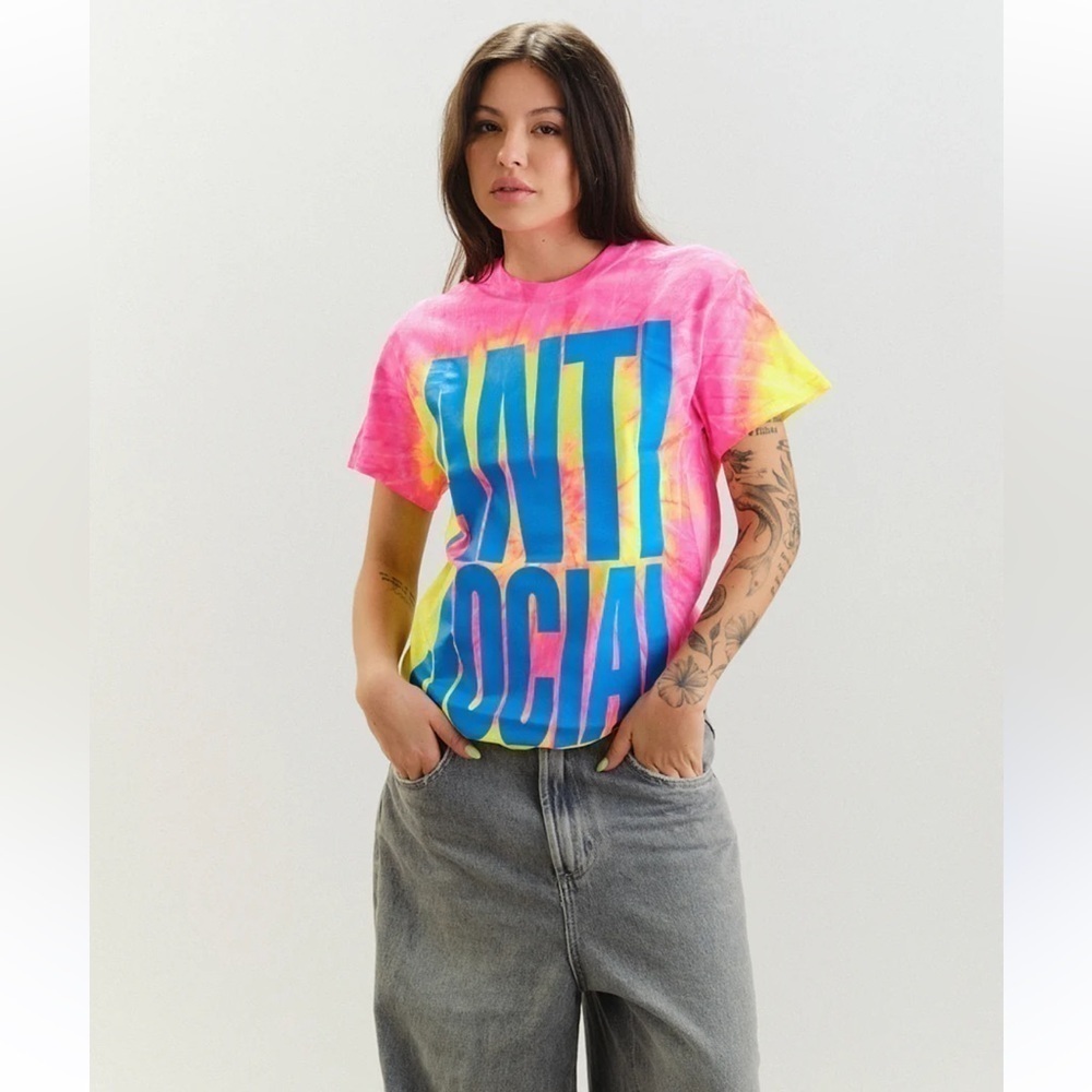 Camiseta Anti Social Social Club "Heatwave Pink Tie Dye"